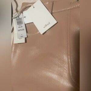 NWT Aritzia Wilfred tuscany rose Vegan Leather Melina Pant